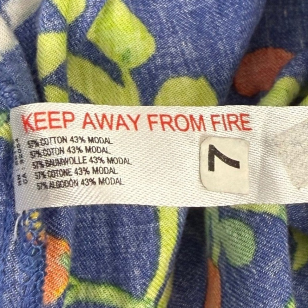 Olivia Wendel Anthropologie Zebra Jungle Print Pajama Pants Blue Small OB1588243 - Picture 7 of 9